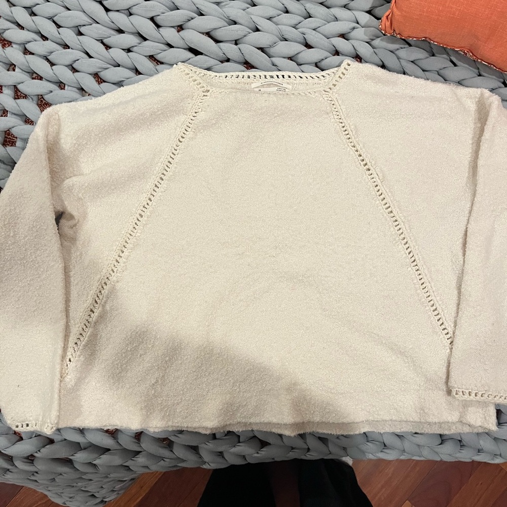 Adorable white anthropology sweater